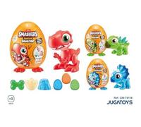 Jouets éducatifs - Zuru - 74116 - Œuf Smashers Junior - Figurine dinosaure - Pâte à modeler 1 kg