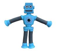 Jouets élastiques à ventouse, robot jouet à ventouse télescopique, jouets à tube, robot, jouet à ventouse rétractable, jouet à ventouse, lumière LED pour garçons et filles