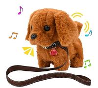 Jouets électroniques Interactifs en Peluche pour Enfants de 1 à 6 ans Jouet en Peluche Labrador pour Enfants Simulation de Chien de Compagnie Jouets éducatifs pour Chiots pour Garçons Filles (Chien A)