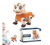 Jouets électroniques pour animaux, jouet musical pour animaux - Jouets musicaux qui marchent,Jouet mobile amusant, jouets d'animaux de dessin animé avec corde pour la maison, la maternelle, la