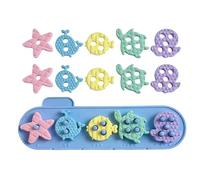 Jouets empilables, blocs de construction en silicone avec motifs marins pour l'éducation de la petite enfance et le développement sensoriel, favorise la coordination œil-main, la créativité et les