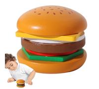 Jouets empilables en bois pour aliments, jouet empilable pour hamburger et sandwich | Jouer à Hamburger Sandwich Jouets éducatifs d'apprentissage préscolaire | Jouet alimentaire pour de 3 à 5 ans, jou