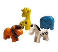 Jouets en bois 4 Figurines Animaux de la savane Plantoys® - Jouet