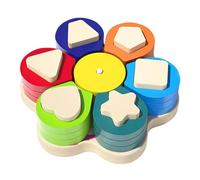 Jouets en Bois De Tri Et D'Empilage, Jeu D'Association, Trieur de Formes Géométriques, Blocs Géométriques à Associer Reconnaissance Formes et Couleurs Jouet Éducatif d'Éveil Jeu en Boîte en Bois pour