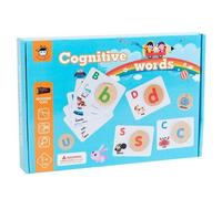 Jouets En Bois Double Face Pour Enfants, Reconnaissance Des Lettres En Bois, Cadeaux D'Apprentissage Des Mots Anglais Éducatifs Montessori Assortis
