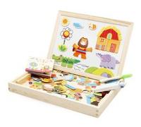 Jouets en Bois Éducatifs pour Enfants en Bas Âge Tableau Magnétique Dessin Jeux Puzzles Multicolore PT200 Multicolore G