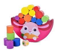 Jouets En Bois En Forme De Lapin Et De Lune, Blocs De Construction Empilés Pour Le Développement De La Formation, Jouet Éducatif Pour Enfants, Livraison Gratuite