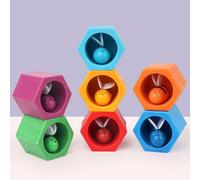 Jouets En Bois Montessori, Jeux De Société En Forme De Ruche Pour Enfants, Éducation Précoce, Jeu De Société En Forme De Ruche Durable, Couleur De La Cognition