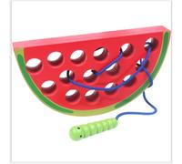 Jouets En Bois Pour Bébés, Puzzle 3d, Jouets Éducatifs Pour La Petite Enfance, Jeu D'attrapage De Ver, Couleur Cognitive, Magnétique, Fraise Et Pomme