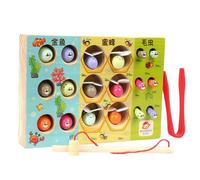 Jouets en bois Puzzle, jouets éducatifs pour la petite enfance, pêche, jeu d'abeilles, poisson magnétique