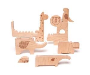Jouets en bois Set Puzzle et jeu animaux Safari Petitcollage® -
