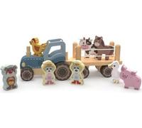 Jouets en bois - tracteur. Bobbies et ours en peluche TREFL
