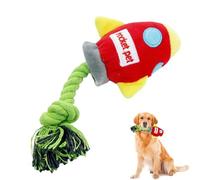 Jouets en corde pour chiens de grande taille, jouet en corde pour mâcheurs agressifs | Jouet de noeud de corde de chiot de fusée,Jouet interactif de remorqueur de corde à mâcher de chien grinçant de c