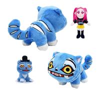 Jouets en peluche de chasseurs d'anime, mignon tigre violet, chapeau noir, pie avec 3 yeux, chasse aux monstres, groupe de filles en peluche pour les Fans, cadeaux pour enfants 1 pièce-05