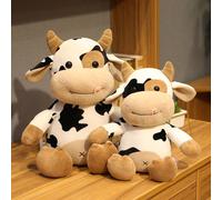 Jouets En Peluche De Vache À Lait De Dessin Animé 65cm, Simulation D'Animaux En Peluche, Poupée Douce, Oreiller Pour Amis, Cadeaux D'Anniversaire Pour Enfants