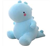 Jouets en peluche mignons en forme de dinosaure, poupée en peluche kawaii, oreiller câlin doux, cadeau d'anniversaire pour enfants, filles et garçons (bleu)