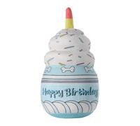 Jouets en peluche pour chien - Jouet à friandises pour chien en forme de gâteau avec distributeur de nourriture | Puzzle avec son réaliste doux interactif agressif pour la maison, le parc