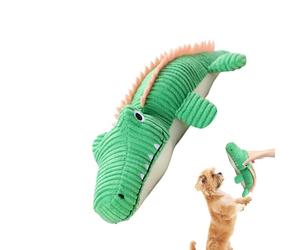 Jouets en peluche pour chiens - Adorable jouet en peluche alligator doux pour chiot - Teething Tough Chewers en peluche Interac Fabriqué pour ne pas vous soucier de jouer avec des accessoires pour