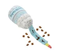 Jouets en peluche pour chiens, avec fuite de nourriture en forme de gâteau | Puzzle à mâcher agressif avec son interactif pour chiot doux et réaliste pour dressage, cour, parc, extérieur et intérieur