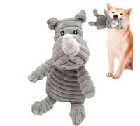 Jouets en peluche pour mâcheurs agressifs | Rhino Pet Chewer avec couineurs | Jouet à mâcher en peluche pour chiots d'intérieur et chiots âgés