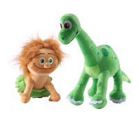 Jouets en peluche Tivcyi The Good Dinosaur Ensemble de jeu d'animaux en peluche - Spot The Child 7""""/20CM + Arlo Baby 13""""/35CM (lot de 2)