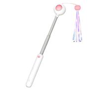 Jouets en plumes pour chats, pour chat, bâton de taquinerie, bâton télescopique interactif, idéal pour la chasse, le soulagement de l'ennui, le salon, la maison et les voyages, 5 x 4 x 21,4