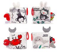 Jouets en tissu,Jouets de landau et de poussette,Livre en tissu Animaux marins