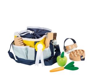 Jouets équitation Sacoche de Pansage Jeu soins pour chevaux en bois