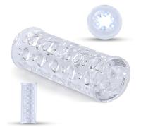 Jouets érotiques pour hommes，Masculins Manuel Cup,en Cristal Transparent,Chatte de Poche Grande avec Tunnel D'Amour Vagin 3D,Jouet Sexuel pour Hommes (A)