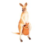 Jouets Figures réalistes de kangourou avec mère et fils, figures d'animaux de la forêt - Figurine d'animal pour collection d'animaux Jouet de gâteau de kangourou cadeau pour enfants de 3