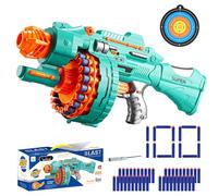 Jouets Foam Blasters - Pistolet Électrique Automatique avec 100 Balles en Mousse, Tambour Rotatif avec 20 Flèches, pour Enfants à partir de 8 Ans, Cadeaux