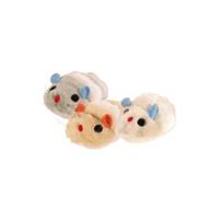 TRIXIE Jouet à agiter pour chats - à enfiler - avec housse en peluche - yeux brodés - diverses couleurs - choix aléatoire - 1 pièce - 8 cm - 4089