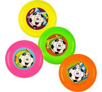 Jouets frisbee accessoire piñata 4 pièces multicolores 9 cm