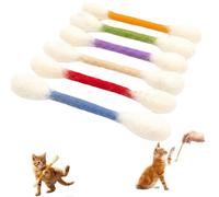 Jouets géants en coton pour chat avec herbe à chat, jouet géant coloré Q-Tip Kicker pour chat, soulage l'anxiété et l'ennui accessoires de jeu pour chats (couleurs mélangées)