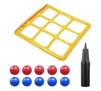 Jouets gonflables géants de 145 x 130 mm avec 10 balles de jeu pour piscine aquatique, jouets pour adultes, adolescents, arrière-cour en PVC, jeu de 10 orteils d'échecs pour piscine - Jouets, lancer