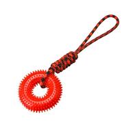 Jouets grinçants pour chiens, jouets de chien grincement | THAGNE SPIKY TEETHER - Jouets de dentition de chiot avec corde pour l'ennui soulagement de la bague d'entraînement interactive pour les petit