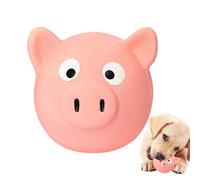 Jouets grinçants pour grands chiens : balle de cochon mignonne avec son grognement fort | Jouet à mâcher pour chien en latex pour chiot, jouet de style sucette, jouet animal