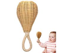Jouets hochet shaker, jouet hochet shaker | Jouet shaker portable | Hochet à main en rotin, jouet sensoriel sonore musical, jouet shaker pour cadeau d'anniversaire, filles