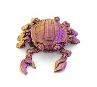 Jouets Imprimante 3D Objets Imprimés 3D Cybernetic Crab 11cm Dos Peut être Ouvert pour Home Office Décoration de Bureau Exécutif-Purple Gold