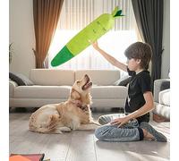 Jouets interactifs à mâcher indestructibles pour chien et chat 2 en 1 et oreillers à mâcher sans rembourrage doux 75 cm (jaune, 75 x 14 cm)