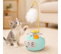 Jouets interactifs pour chat d'intérieur - Gobelet à 360 degrés avec boules de piste, baguette, cloche, herbe à chat, lumières clignotantes - Lavable - Jouet pour chat d'intérieur - Stimulation