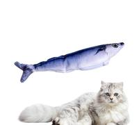 Jouets interactifs pour Chat en Forme de Poisson, Jouets électriques pour Chat - Queue réelle Interactive remue, Poisson sautant pour l'exercice de en intérieur, l'ennui
