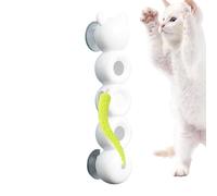 Jouets interactifs pour chat - Jouets à ventouse pour chats à jouer seul, avec motif de ver automatique pour faire ses dents, griffer, mâcher et soulager l'ennui, Noël