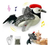 Jouets interactifs pour chat, rechargeables, oiseaux battants qui ne volent pas avec herbe à chat pour chats d'intérieur, jouets d'exercice en peluche pour chaton