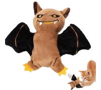 Jouets interactifs pour chats chauves-souris - Jouet à mâcher électrique avec charge USB, jouet doux pour la dentition des chatons | Son amusant en forme de chauve-souris qui fait des fournitures