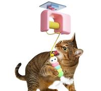 Jouets interactifs pour chats d'intérieur - ABS 12 x 9 x 5 cm | Jouets pour chat suspendus à une porte, un mur, un plafond, un enrichissement automatique rétractable C-at électronique