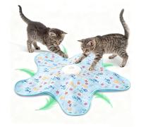 Jouets interactifs pour chats d'intérieur, mouvement imprévisible de cache-cache, jouet baguette rechargeable à 3 vitesses - Jouets interactifs attrayants pour chats, souris qui couinent et stimulent