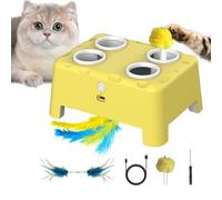 Jouets interactifs pour chats, jeu rotatif avec écaillage mental - jouets d'exercice pour chats - enrichissement mental, fourrage et divertissement d'intérieur pour chiots, personnes âgées et race