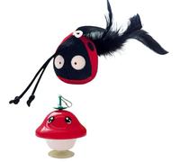 Jouets Interactifs Pour Chats | Jeux Interactifs Pour Chats avec Cataire,Peluche Interactive à Gazouillis Activée par Toucher Accessoires Pour Chaton pour Jeu d'Intérieur et Exercice Stimulant