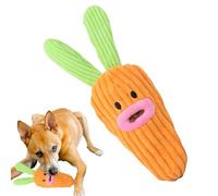 Jouets Interactifs pour Chien - Carotte En Peluche Interactive De Pâques | Jouets 2 en 1 pour Chiens qui Mâchent Fort | Pour Chiot Petit et Moyen Usage Intérieur Extérieur Jardin Cour Entraînement